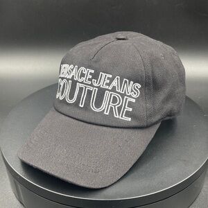 VERSACE JEANS COUTURE Cotton black & white logo cap hat-